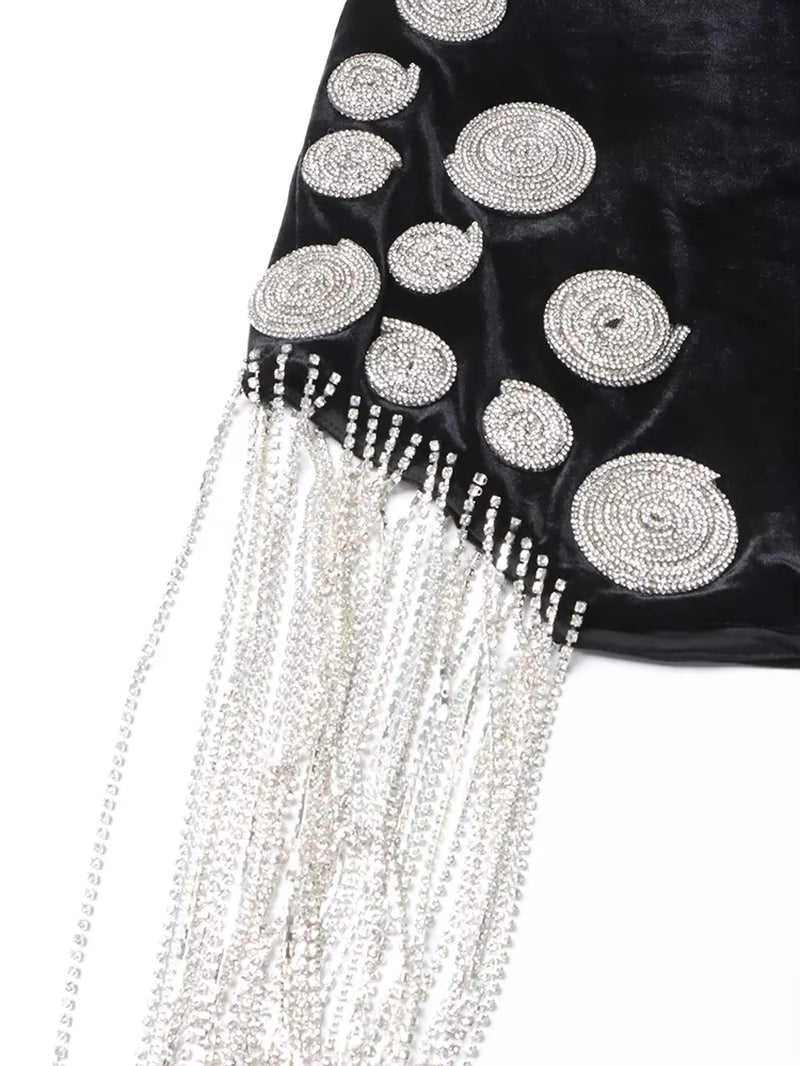 Chain Patchwork Mini Dress