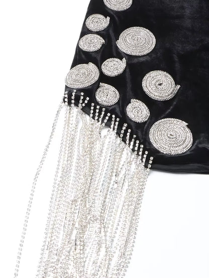 Chain Patchwork Mini Dress