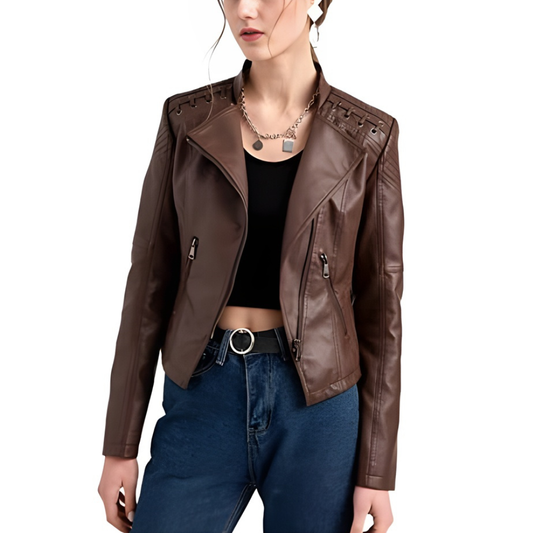 Women's Fashion Leather Jacket