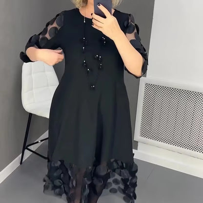 Elegant O-Neck A-Line Dress