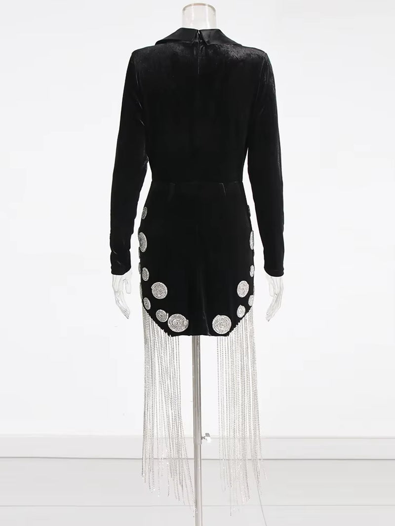 Chain Patchwork Mini Dress