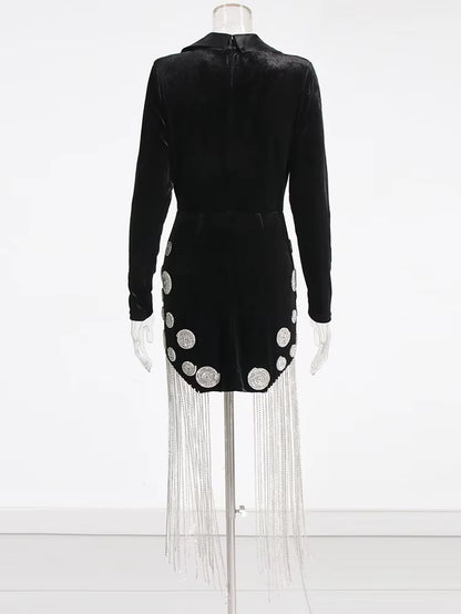 Chain Patchwork Mini Dress