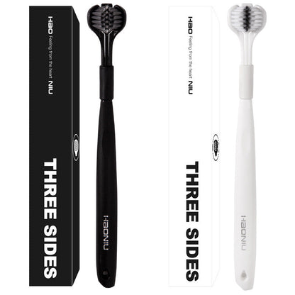 Triple-Sided Soft Bristle Toothbrush