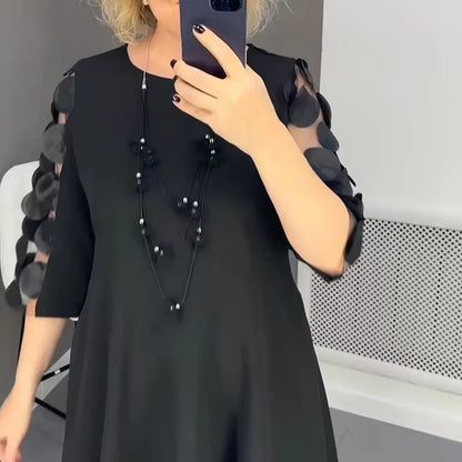 Elegant O-Neck A-Line Dress