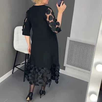 Elegant O-Neck A-Line Dress